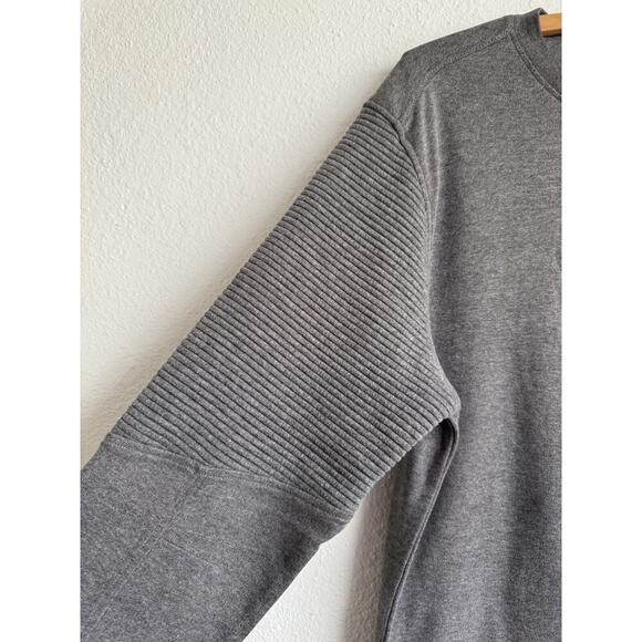 ATD Ashes To Dust Heather Gray Quilted Accented Pullover Men's XL - Picture 3 of 8